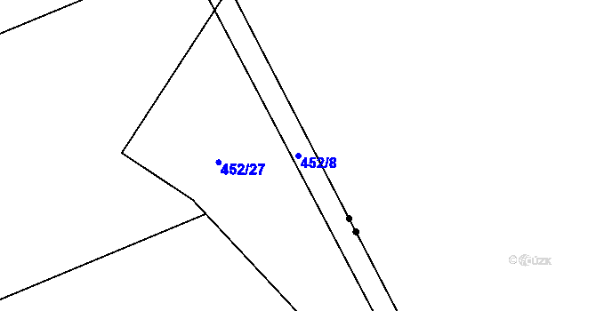 Parcela st. 452/8 v KÚ Kobylí Hlava, Katastrální mapa