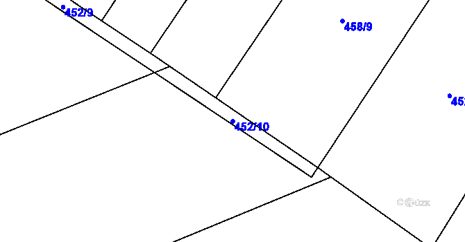Parcela st. 452/10 v KÚ Kobylí Hlava, Katastrální mapa