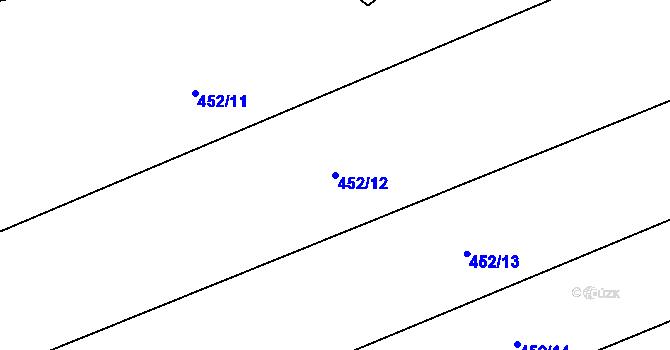 Parcela st. 452/12 v KÚ Kobylí Hlava, Katastrální mapa