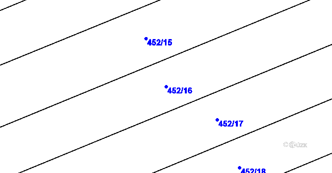 Parcela st. 452/16 v KÚ Kobylí Hlava, Katastrální mapa