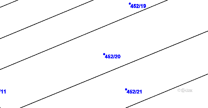 Parcela st. 452/20 v KÚ Kobylí Hlava, Katastrální mapa