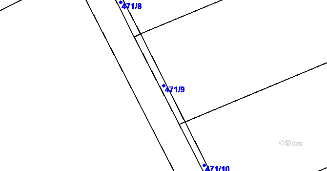 Parcela st. 471/9 v KÚ Kobylí Hlava, Katastrální mapa