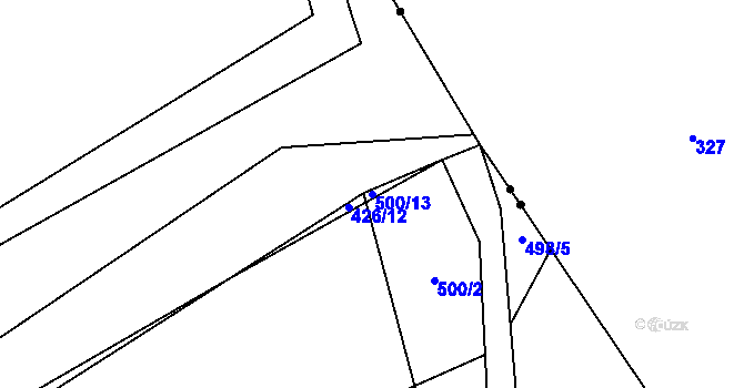 Parcela st. 500/13 v KÚ Kobylí Hlava, Katastrální mapa
