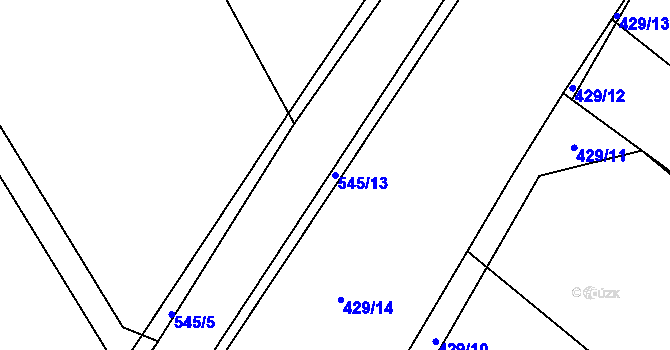 Parcela st. 545/13 v KÚ Kobylí Hlava, Katastrální mapa