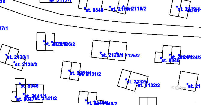 Parcela st. 2125/1 v KÚ Zlín, Katastrální mapa