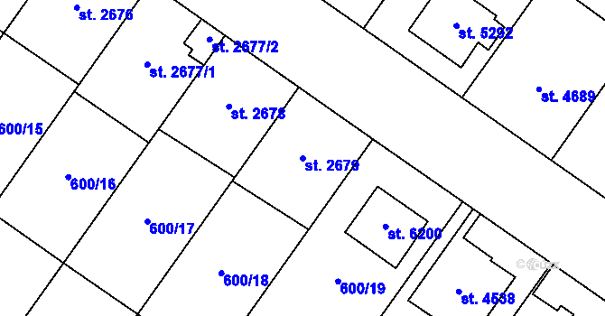 Parcela st. 2679 v KÚ Zlín, Katastrální mapa