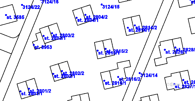 Parcela st. 2815/1 v KÚ Zlín, Katastrální mapa