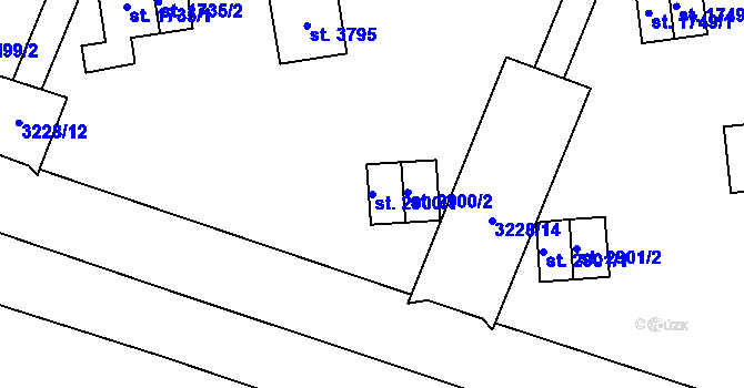 Parcela st. 2900/1 v KÚ Zlín, Katastrální mapa