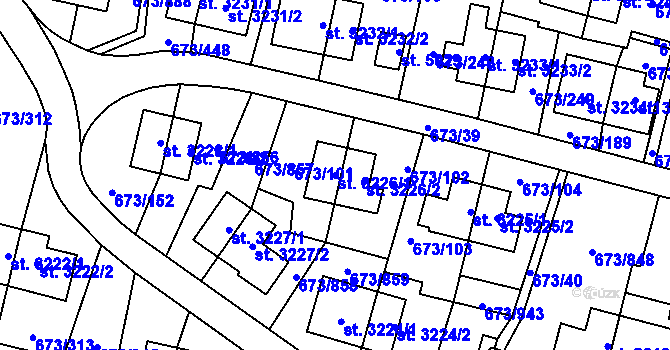 Parcela st. 3226/1 v KÚ Zlín, Katastrální mapa