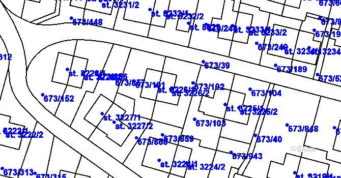 Parcela st. 3226/2 v KÚ Zlín, Katastrální mapa
