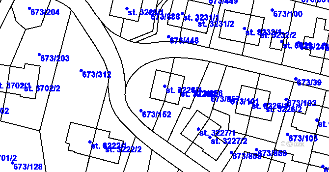 Parcela st. 3228/1 v KÚ Zlín, Katastrální mapa