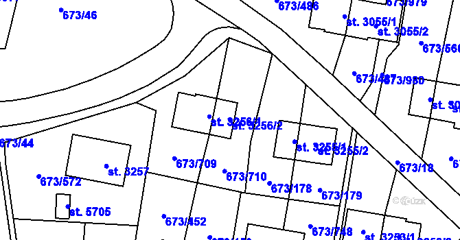 Parcela st. 3256/2 v KÚ Zlín, Katastrální mapa