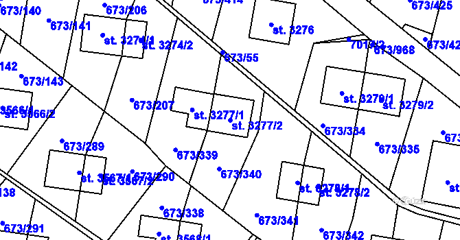 Parcela st. 3277/2 v KÚ Zlín, Katastrální mapa