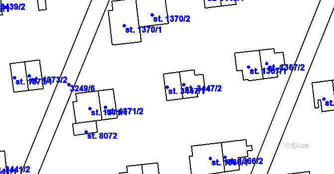 Parcela st. 3447/1 v KÚ Zlín, Katastrální mapa