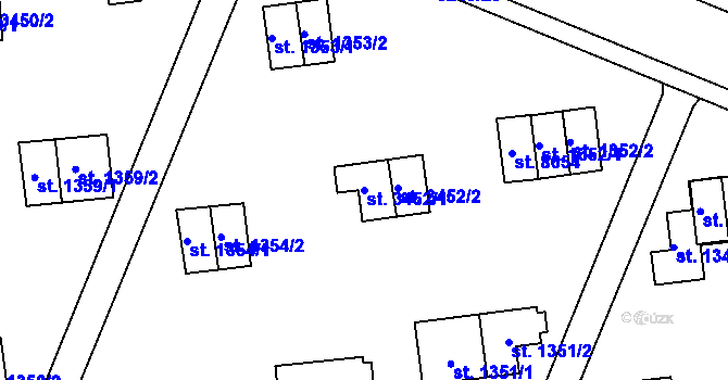 Parcela st. 3452/1 v KÚ Zlín, Katastrální mapa