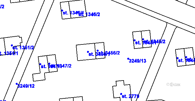 Parcela st. 3456/2 v KÚ Zlín, Katastrální mapa
