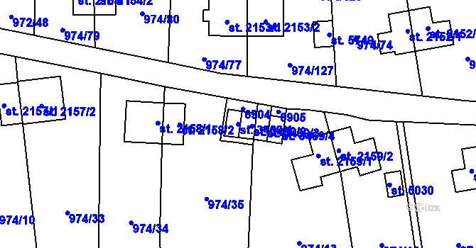 Parcela st. 3469/1 v KÚ Zlín, Katastrální mapa