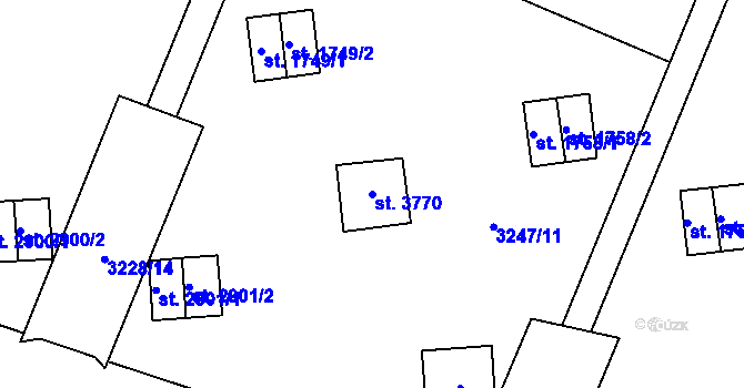 Parcela st. 3770 v KÚ Zlín, Katastrální mapa