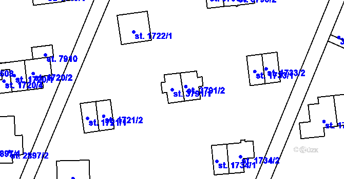 Parcela st. 3791/1 v KÚ Zlín, Katastrální mapa