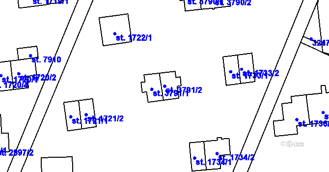 Parcela st. 3791/2 v KÚ Zlín, Katastrální mapa