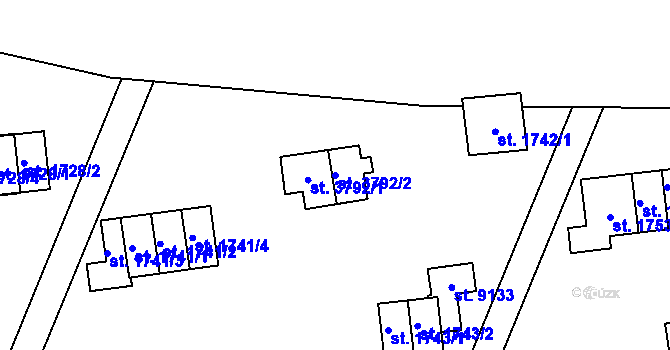 Parcela st. 3792/2 v KÚ Zlín, Katastrální mapa