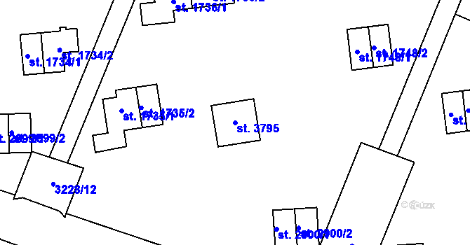 Parcela st. 3795 v KÚ Zlín, Katastrální mapa