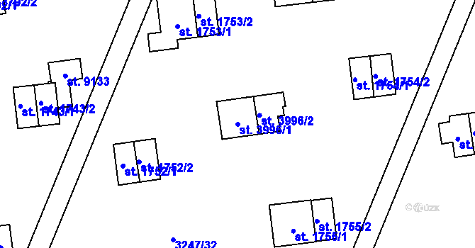 Parcela st. 3996/1 v KÚ Zlín, Katastrální mapa