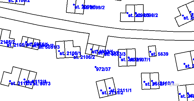 Parcela st. 4633/2 v KÚ Zlín, Katastrální mapa