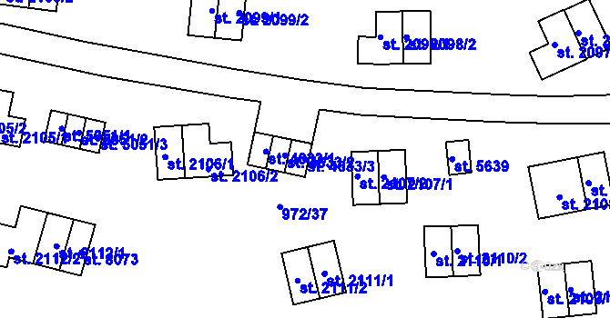 Parcela st. 4633/3 v KÚ Zlín, Katastrální mapa