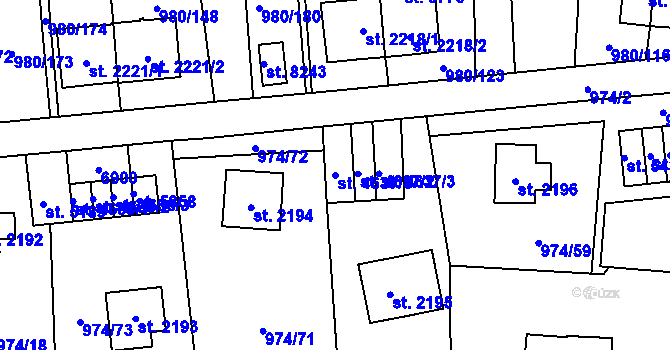 Parcela st. 4637/1 v KÚ Zlín, Katastrální mapa