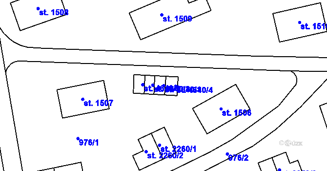 Parcela st. 4640/1 v KÚ Zlín, Katastrální mapa