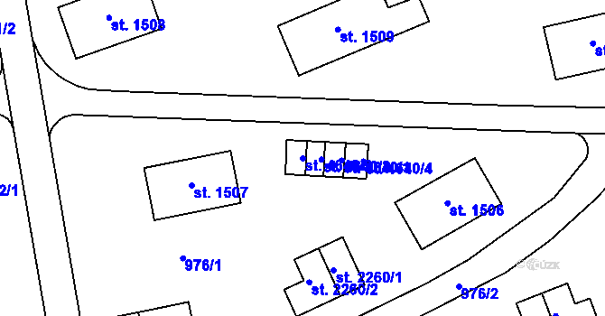 Parcela st. 4640/3 v KÚ Zlín, Katastrální mapa