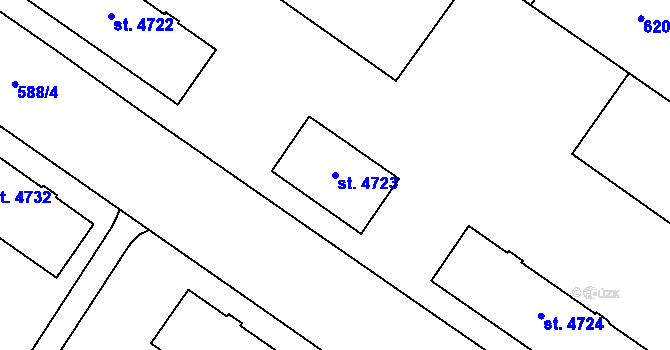 Parcela st. 4723 v KÚ Zlín, Katastrální mapa