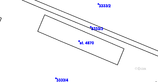 Parcela st. 4870 v KÚ Zlín, Katastrální mapa