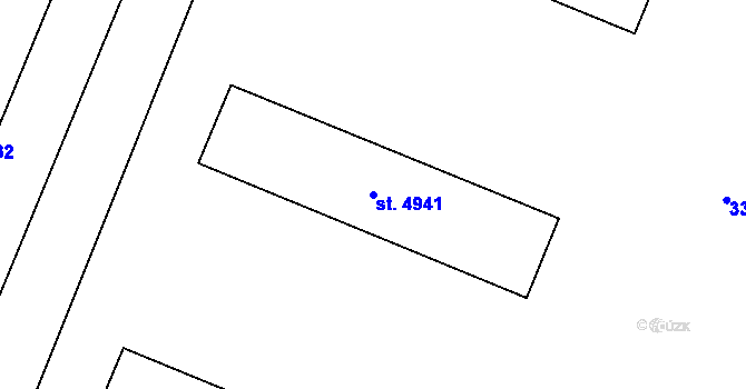 Parcela st. 4941 v KÚ Zlín, Katastrální mapa