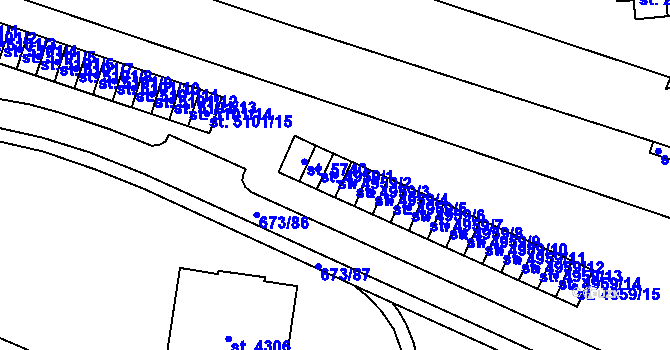 Parcela st. 4959/2 v KÚ Zlín, Katastrální mapa
