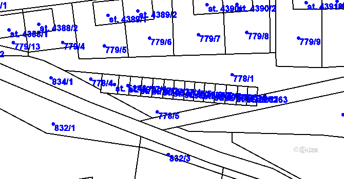 Parcela st. 4977/5 v KÚ Zlín, Katastrální mapa