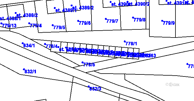 Parcela st. 4977/6 v KÚ Zlín, Katastrální mapa