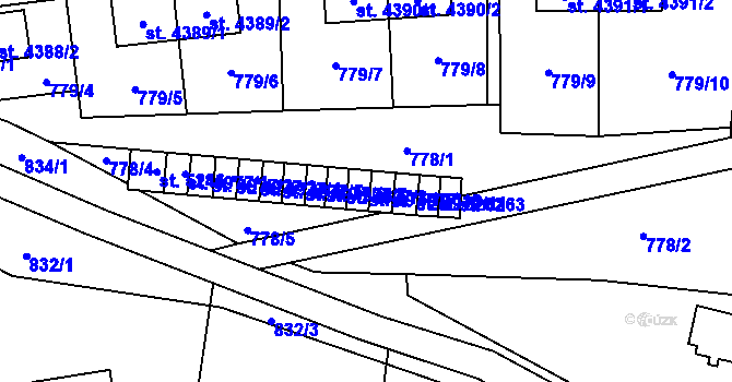 Parcela st. 4977/9 v KÚ Zlín, Katastrální mapa