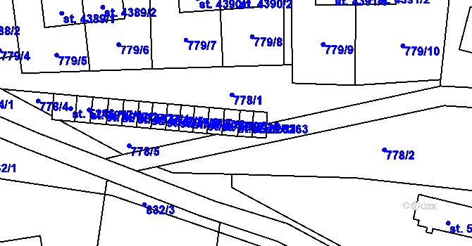 Parcela st. 4977/11 v KÚ Zlín, Katastrální mapa