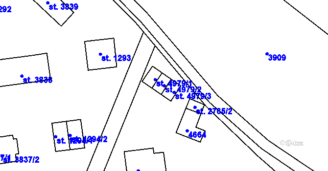 Parcela st. 4979/2 v KÚ Zlín, Katastrální mapa