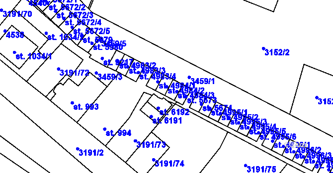 Parcela st. 4984/2 v KÚ Zlín, Katastrální mapa