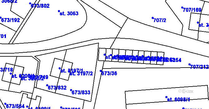 Parcela st. 4987/1 v KÚ Zlín, Katastrální mapa