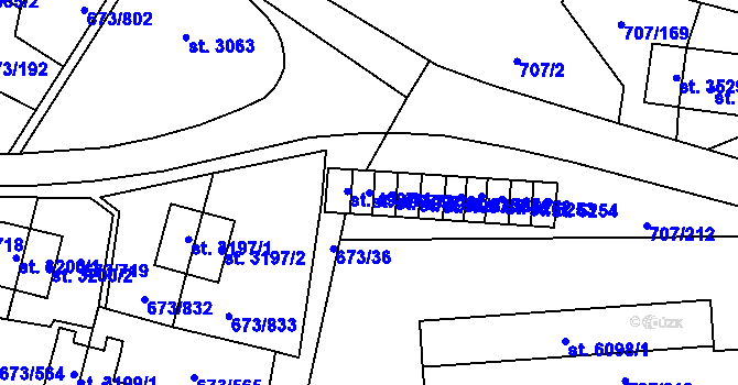 Parcela st. 4987/2 v KÚ Zlín, Katastrální mapa