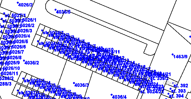 Parcela st. 5024/11 v KÚ Zlín, Katastrální mapa