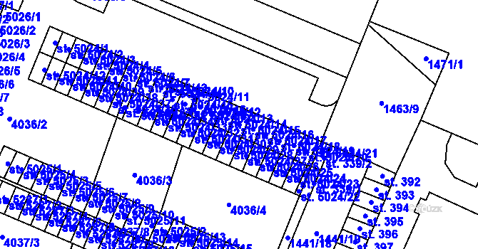 Parcela st. 5024/15 v KÚ Zlín, Katastrální mapa