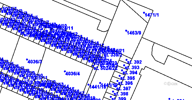 Parcela st. 5024/20 v KÚ Zlín, Katastrální mapa