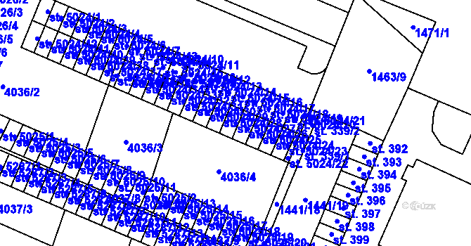 Parcela st. 5024/27 v KÚ Zlín, Katastrální mapa