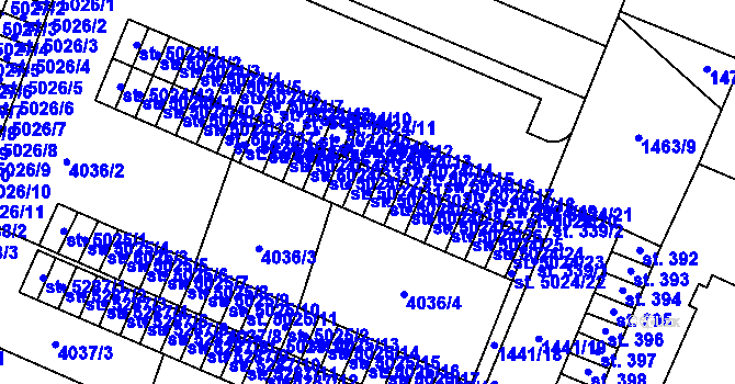 Parcela st. 5024/30 v KÚ Zlín, Katastrální mapa