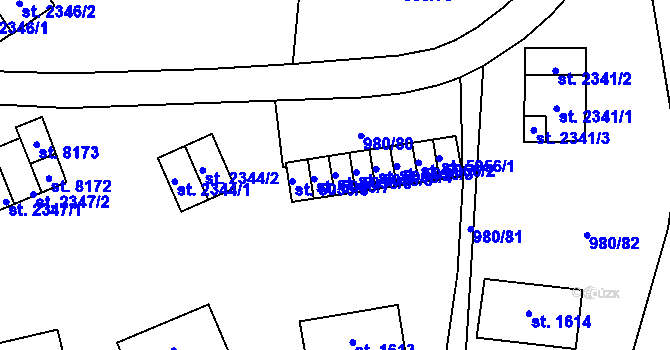 Parcela st. 5056/6 v KÚ Zlín, Katastrální mapa